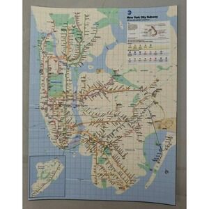 New‎ York City Subway Map Blotter Art Print , NYC Map series psychedelic art